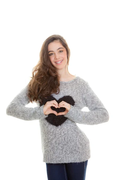 Teen heart shape — Stock Photo, Image