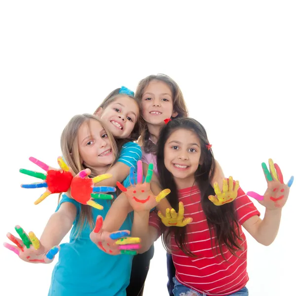 Dzieci farby zabawa — Zdjęcie stockowe