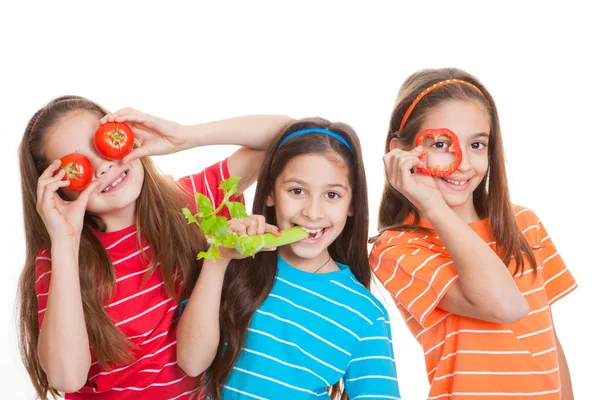 Healhty yeme çocuklar kavramı Telifsiz Stok Imajlar