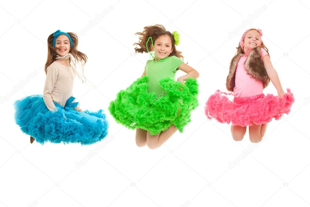 fashion kids jumping