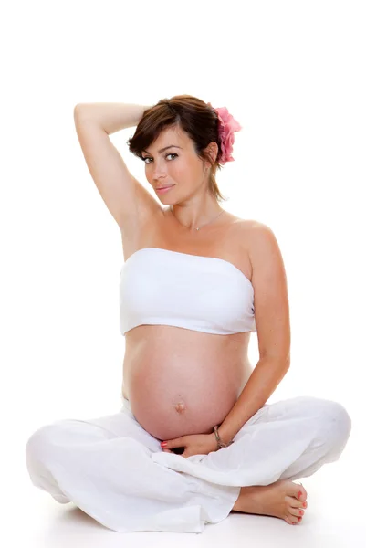 妊娠中の女性のおなか — ストック写真