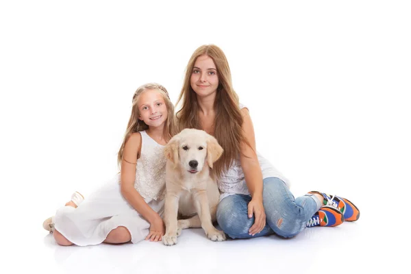 Familie huisdieren pup Rechtenvrije Stockfoto's