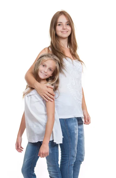 Young mum and daughter or sister — Stock Photo, Image