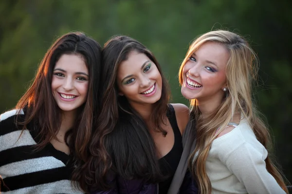 Adolescenti sorridenti con bellissimi denti bianchi Fotografia Stock