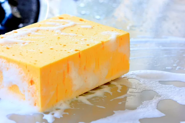 Sponge for washing the car — Stock Photo, Image