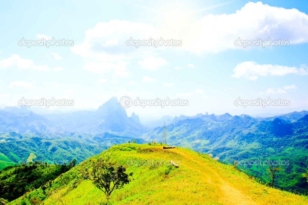 Beautiful views mountain in Laos