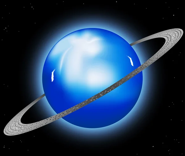 Planeta Uranus fundal abstract — Vector de stoc