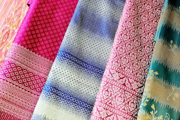 Patterned silk Thailand — Stock Photo, Image
