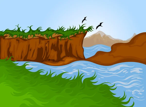 Naturaleza paisaje — Vector de stock