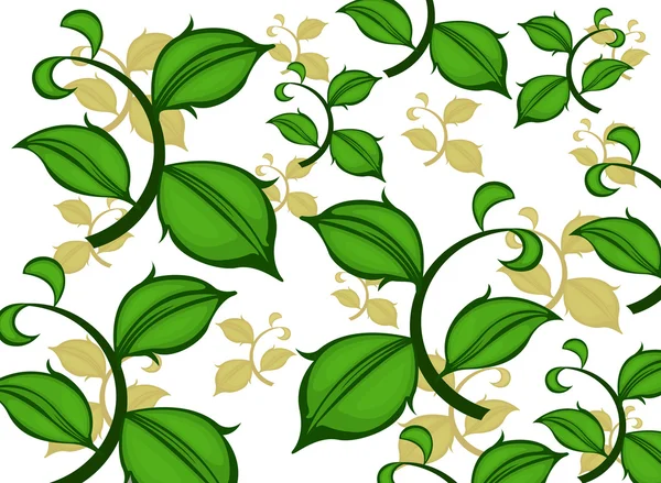 Green leaf pattern — Stock Vector