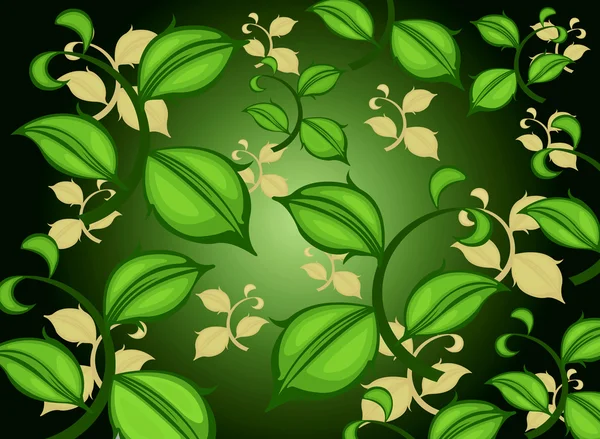 Green leaf pattern — Stock Vector