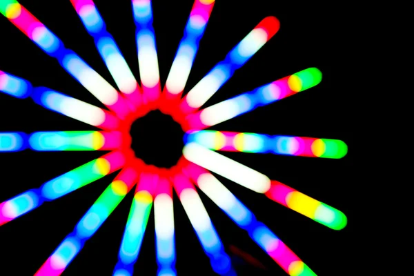 Círculo de iluminação colorido — Fotografia de Stock