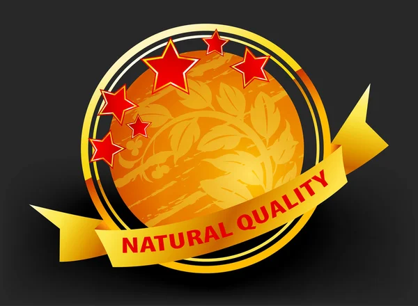 Label de qualité naturelle — Image vectorielle