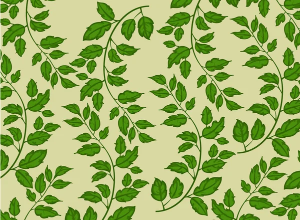 Feuille verte motif nature — Image vectorielle