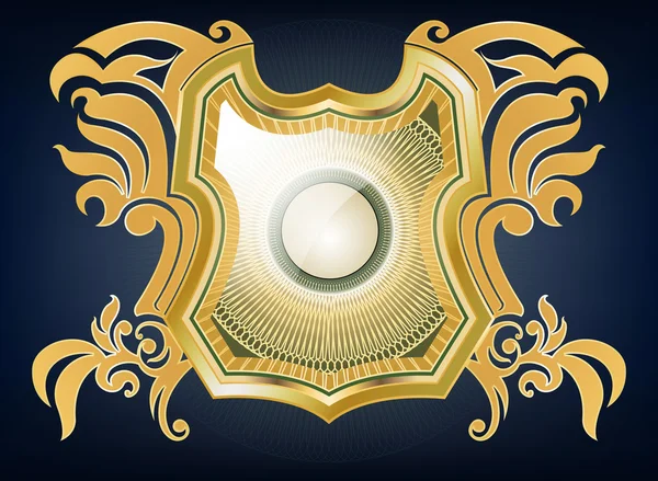 Escudo de oro patrón abstracto — Archivo Imágenes Vectoriales