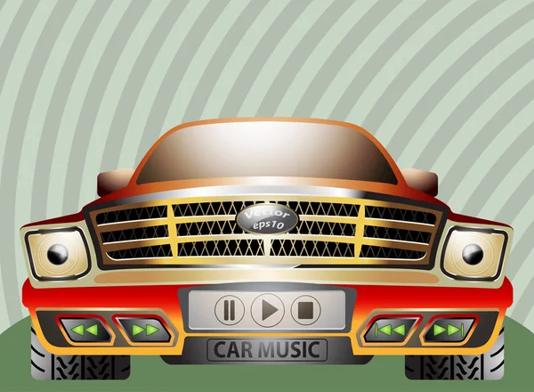 Music car — Stock Vector