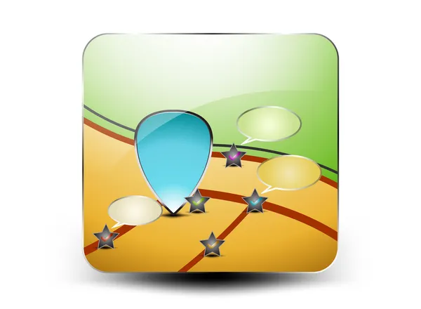 Mappa carina e lucida — Vettoriale Stock