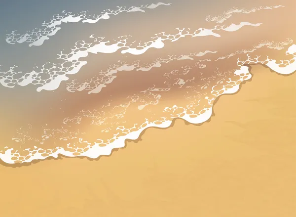 Хвиля на пляжі — стоковий вектор