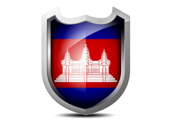 Bandera de Camboya — Vector de stock