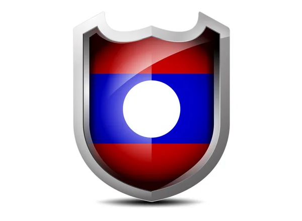 Vlag van laos — Stockvector