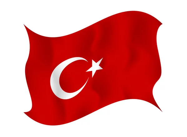 Vlag van Turkije — Stockvector