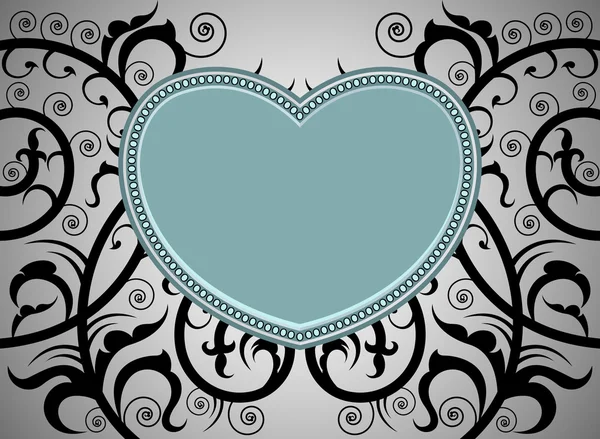 Heart shape tattoo art pattern — Stock Vector