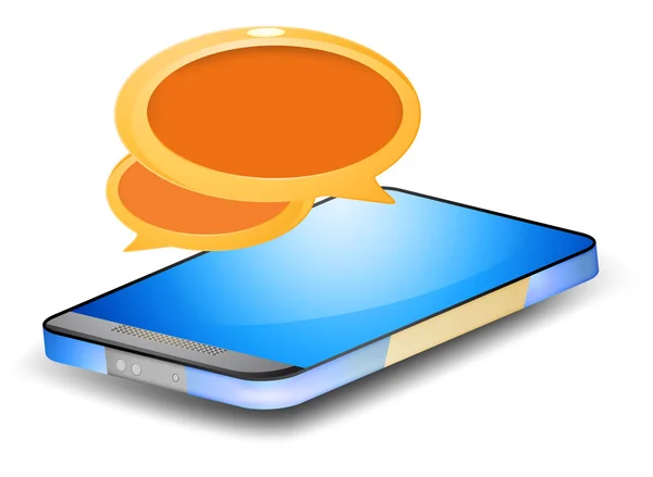 Chat-sessie over smartphone — Stockvector