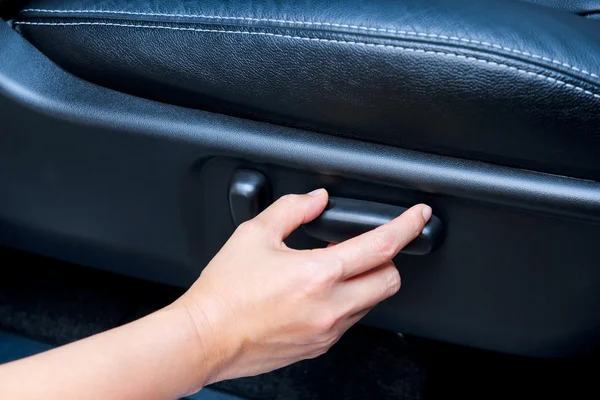 Electric seat adjustment of car — Stock Photo, Image