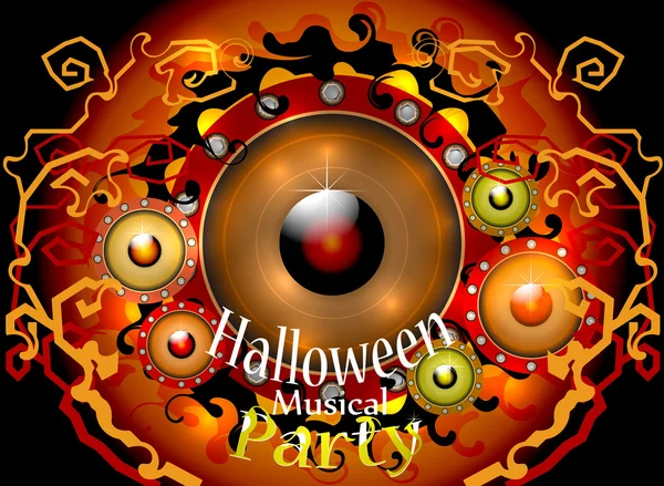 Хэллоуинская музыкальная вечеринка — стоковый вектор