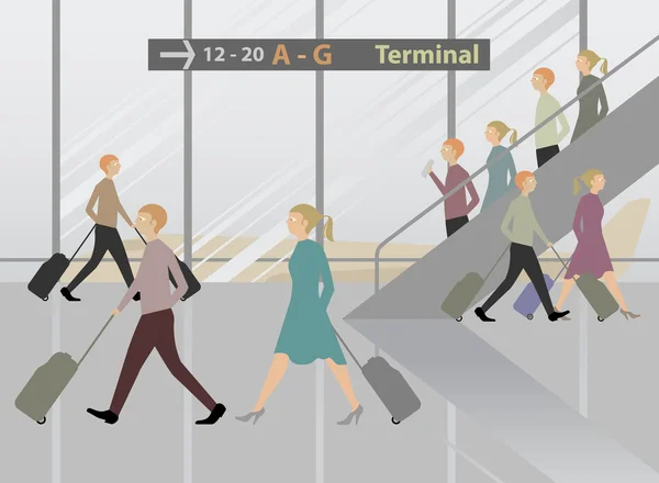 Terminal Airport — Stock Vector