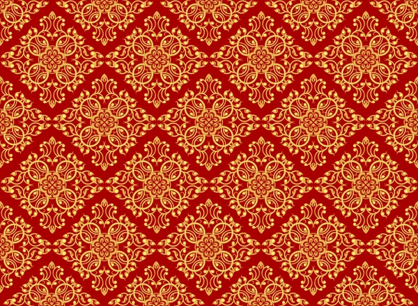 Gouden kunst patroon behang — Stockvector
