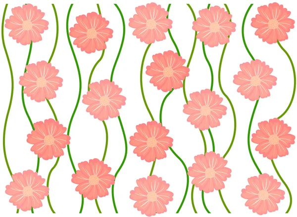 Pink flower pattern — Stock Vector