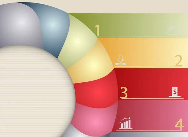 Bilgi grafik numara şablonu — Stok Vektör