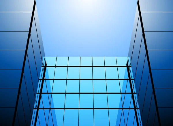 Edificio uffici in vetro — Vettoriale Stock