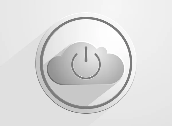 Spegnere il cloud computing — Vettoriale Stock