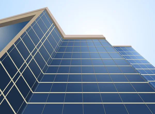 Glass windows on building — Stock Vector