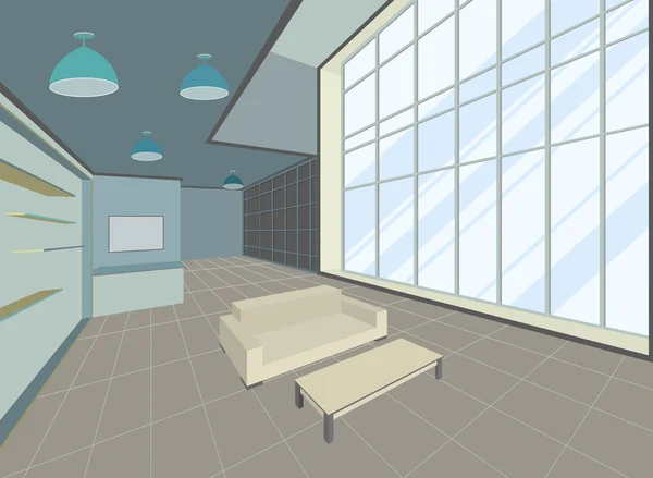 Huiskamer scene — Stockvector