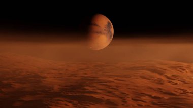 3D uzak dünya gezegenini sisli manzara doğa duvar kağıdı arka planlarını oluşturur