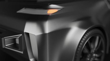 Close up metallic front view sport SUV car model 3D rendering wallpaper backgrounds