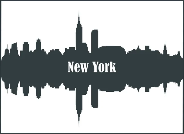 Contorno de la ciudad de Nueva York — Vector de stock