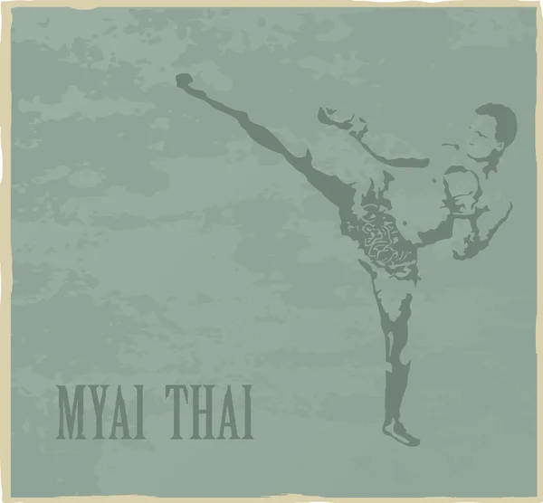 Boxe thaïlandaise — Image vectorielle