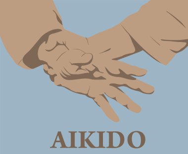 illüstrasyon, aikido elinde yakalanması