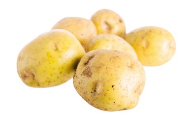 yalıtılmış bir patates yumrular, beyaz