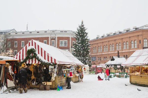 The christmas market in Riga — Stock Photo, Image