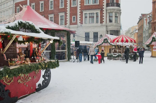 De kerstmarkt in riga — Stockfoto