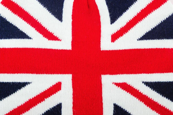 Gestrickte englische Flagge, Nahaufnahme — Stockfoto