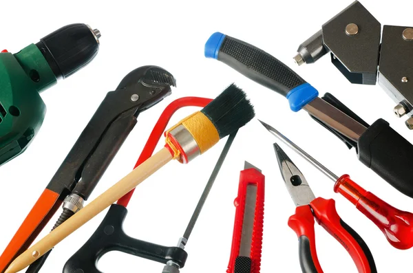 Set of working tools, it is isolated on a white background — Stock Photo, Image
