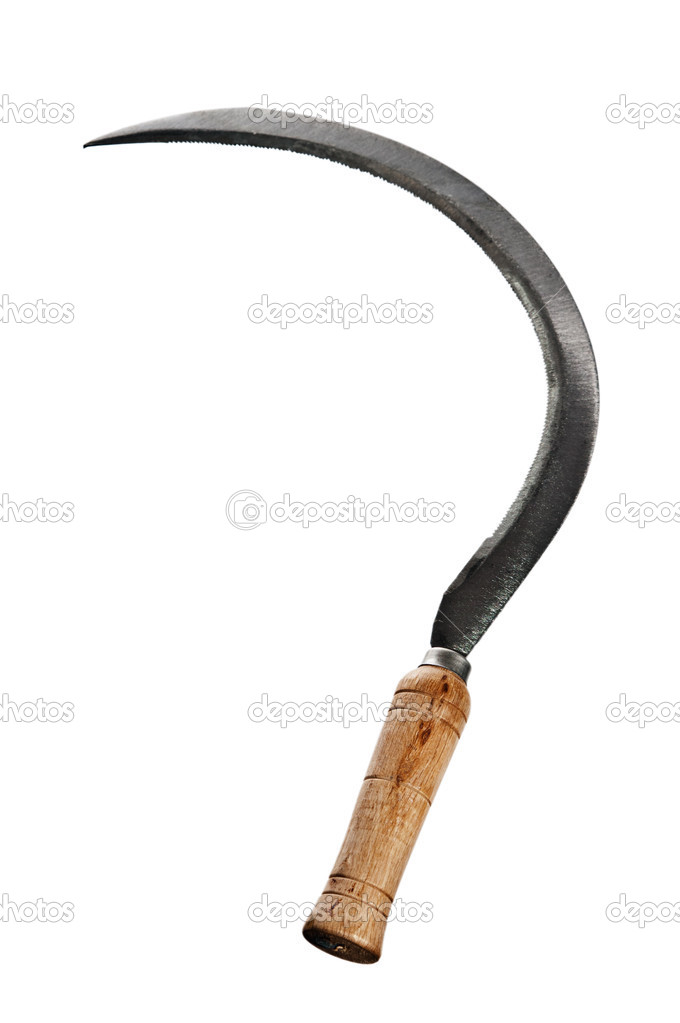 Sickle, it is isolated on white