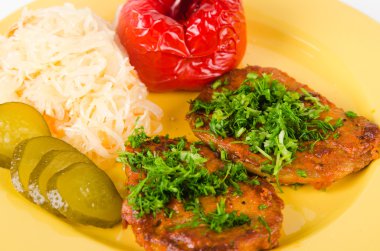 garnitür sebze ile haşlanmış et