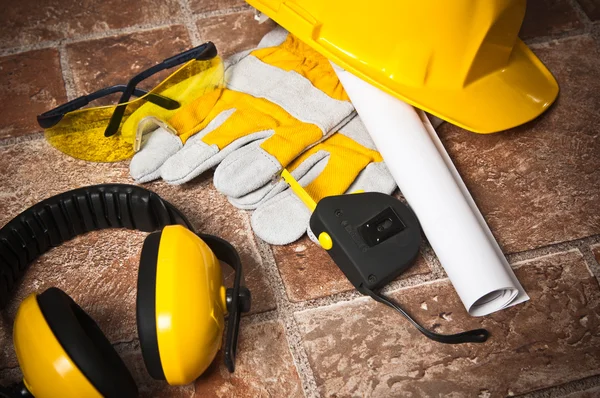 Safety gear kit close up — Stock Photo, Image